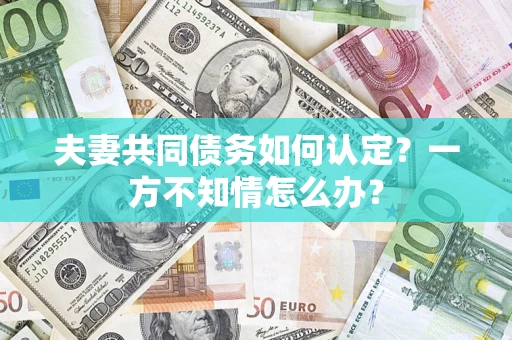 北京夫妻共同债务如何认定？一方不知情怎么办？