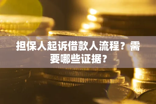 北京担保人起诉借款人流程?需要哪些证据? 北京担保人起诉借款人流程?需要哪些证据?