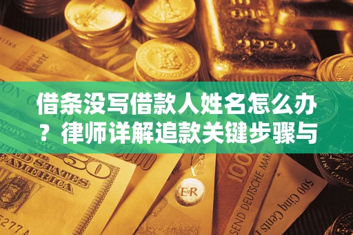 北京借条没写借款人姓名怎么办？律师详解追款关键步骤与证据链构建